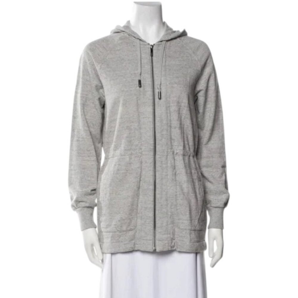 Tory Burch zip up hoodie jacket grey unisex size L